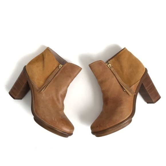 Aldo Carmel Leather Block Heel Ankle Booties Size 9 - Picture 3 of 13